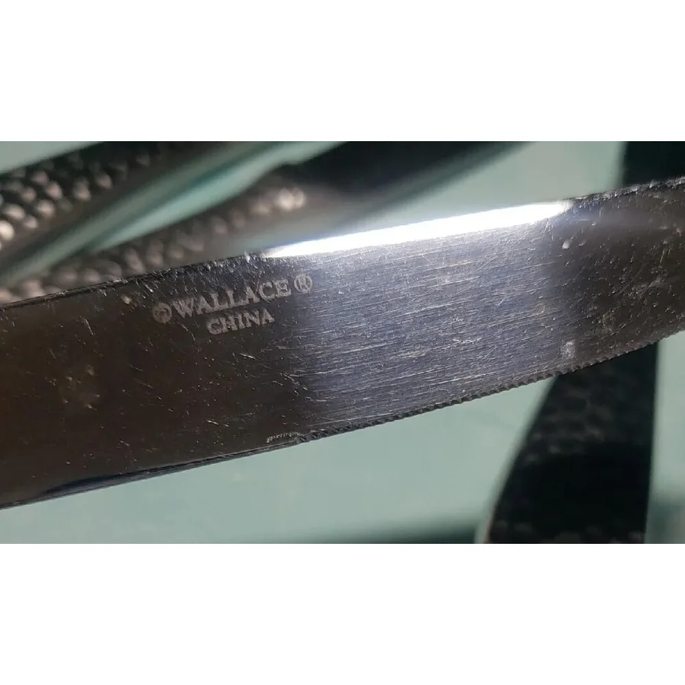 Wallace BROOKLYN Hammered Stainless Flatware Set of 5 Dinner Knives